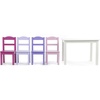 image:imageHumble Crew Kids Table and Chair Set Toddler Activity Table with 4 Chairs for Play Crafts Snacks amp Learning Wooden Kids Furniture for Playroom amp Bedroom WhiteWhitePinkPurple