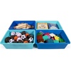 image:imageHumble Crew Large Plastic Storage Bins for Kids Set of 4 Sturdy Toy Organizer Bins for Playroom Nursery Classroom amp Bedroom Storage WhiteNavyTeal