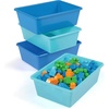 image:imageHumble Crew Large Plastic Storage Bins for Kids Set of 4 Sturdy Toy Organizer Bins for Playroom Nursery Classroom amp Bedroom Storage WhiteNavyTeal