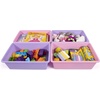 image:imageHumble Crew Large Plastic Storage Bins for Kids Set of 4 Sturdy Toy Organizer Bins for Playroom Nursery Classroom amp Bedroom Storage WhitePinkPurple