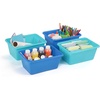 image:imageHumble Crew Small Plastic Storage Bins for Kids Set of 12 Sturdy Toy Organizer Bins for Playroom Nursery Classroom amp Bedroom Storage WhiteNavyTeal