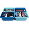 image:imageHumble Crew Small Plastic Storage Bins for Kids Set of 12 Sturdy Toy Organizer Bins for Playroom Nursery Classroom amp Bedroom Storage WhiteNavyTeal