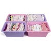 image:imageHumble Crew Small Plastic Storage Bins for Kids Set of 12 Sturdy Toy Organizer Bins for Playroom Nursery Classroom amp Bedroom Storage WhitePinkPurple