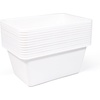 image:imageHumble Crew Small Plastic Storage Bins for Kids Set of 12 Sturdy Toy Organizer Bins for Playroom Nursery Classroom amp Bedroom Storage WhiteWhite