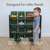 image:imageHumble Crew Toy Storage Organizer with 12 Removable Storage Bins for Kids Playroom 4Tier Toddler Toy Organization GreyBlueGreenYellowArmy Green Camo
