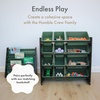 image:imageHumble Crew Toy Storage Organizer with 12 Removable Storage Bins for Kids Playroom 4Tier Toddler Toy Organization GreyBlueGreenYellowArmy Green Camo