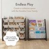 image:imageHumble Crew Toy Storage Organizer with 12 Removable Storage Bins for Kids Playroom 4Tier Toddler Toy Organization GreyBlueGreenYellowEspressoWhite