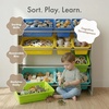 image:imageHumble Crew Toy Storage Organizer with 12 Removable Storage Bins for Kids Playroom 4Tier Toddler Toy Organization GreyBlueGreenYellowGreyBlueGreenYellow