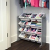 image:imageHumble Crew Toy Storage Organizer with 12 Removable Storage Bins for Kids Playroom 4Tier Toddler Toy Organization GreyBlueGreenYellowGreyWhite