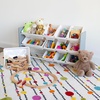 image:imageHumble Crew Toy Storage Organizer with 12 Removable Storage Bins for Kids Playroom 4Tier Toddler Toy Organization GreyBlueGreenYellowGreyWhite