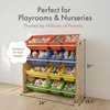 image:imageHumble Crew Toy Storage Organizer with 12 Removable Storage Bins for Kids Playroom 4Tier Toddler Toy Organization GreyBlueGreenYellowNaturalPrimary