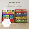 image:imageHumble Crew Toy Storage Organizer with 12 Removable Storage Bins for Kids Playroom 4Tier Toddler Toy Organization GreyBlueGreenYellowNaturalPrimary