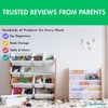 image:imageHumble Crew Toy Storage Organizer with 12 Removable Storage Bins for Kids Playroom 4Tier Toddler Toy Organization GreyBlueGreenYellowNaturalWhite