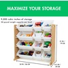 image:imageHumble Crew Toy Storage Organizer with 12 Removable Storage Bins for Kids Playroom 4Tier Toddler Toy Organization GreyBlueGreenYellowNaturalWhite
