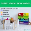 image:imageHumble Crew Toy Storage Organizer with 12 Removable Storage Bins for Kids Playroom 4Tier Toddler Toy Organization GreyBlueGreenYellowRainbowNatural Wood