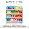 image:imageHumble Crew Toy Storage Organizer with 12 Removable Storage Bins for Kids Playroom 4Tier Toddler Toy Organization GreyBlueGreenYellowWhitePastels