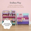 image:imageHumble Crew Toy Storage Organizer with 12 Removable Storage Bins for Kids Playroom 4Tier Toddler Toy Organization GreyBlueGreenYellowWhitePinkPurpleTurquoise