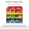 image:imageHumble Crew Toy Storage Organizer with 12 Removable Storage Bins for Kids Playroom 4Tier Toddler Toy Organization GreyBlueGreenYellowWhitePrimary