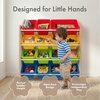 image:imageHumble Crew Toy Storage Organizer with 12 Removable Storage Bins for Kids Playroom 4Tier Toddler Toy Organization GreyBlueGreenYellowWhitePrimary