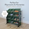 image:imageHumble Crew Toy Storage Organizer with 12 Removable Storage Bins for Kids Playroom 4Tier Toddler Toy Organization Natural WoodAquaArmy Green Camo