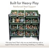 image:imageHumble Crew Toy Storage Organizer with 12 Removable Storage Bins for Kids Playroom 4Tier Toddler Toy Organization Natural WoodAquaArmy Green Camo