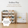 image:imageHumble Crew Toy Storage Organizer with 12 Removable Storage Bins for Kids Playroom 4Tier Toddler Toy Organization Natural WoodAquaNatural WoodWhite
