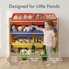 image:imageHumble Crew Toy Storage Organizer with 12 Removable Storage Bins for Kids Playroom 4Tier Toddler Toy Organization Natural WoodAquaNaturalPrimary