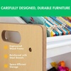 image:imageHumble Crew Toy Storage Organizer with 12 Removable Storage Bins for Kids Playroom 4Tier Toddler Toy Organization Natural WoodAquaNaturalWhite