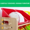 image:imageHumble Crew Toy Storage Organizer with 12 Removable Storage Bins for Kids Playroom 4Tier Toddler Toy Organization Natural WoodAquaRainbowNatural Wood