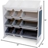 image:imageHumble Crew Toy Storage Organizer with 12 Removable Storage Bins for Kids Playroom 4Tier Toddler Toy Organization Natural WoodAquaWhiteGrey Gradient Ombre