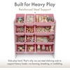 image:imageHumble Crew Toy Storage Organizer with 12 Removable Storage Bins for Kids Playroom 4Tier Toddler Toy Organization Natural WoodAquaWhitePink