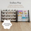 image:imageHumble Crew Toy Storage Organizer with 16 Removable Storage Bins for Kids Playroom 4Tier Toddler Toy Organization and Storage WhiteWhiteEspressoWhite