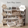 image:imageHumble Crew Toy Storage Organizer with 16 Removable Storage Bins for Kids Playroom 4Tier Toddler Toy Organization and Storage WhiteWhiteEspressoWhite