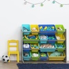 image:imageHumble Crew Toy Storage Organizer with 16 Removable Storage Bins for Kids Playroom 4Tier Toddler Toy Organization and Storage WhiteWhiteGreyBlueGreenYellow