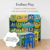 image:imageHumble Crew Toy Storage Organizer with 16 Removable Storage Bins for Kids Playroom 4Tier Toddler Toy Organization and Storage WhiteWhiteGreyBlueGreenYellow