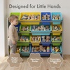 image:imageHumble Crew Toy Storage Organizer with 16 Removable Storage Bins for Kids Playroom 4Tier Toddler Toy Organization and Storage WhiteWhiteGreyBlueGreenYellow