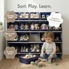 image:imageHumble Crew Toy Storage Organizer with 16 Removable Storage Bins for Kids Playroom 4Tier Toddler Toy Organization and Storage WhiteWhiteGreyNavy