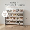 image:imageHumble Crew Toy Storage Organizer with 16 Removable Storage Bins for Kids Playroom 4Tier Toddler Toy Organization and Storage WhiteWhiteGreyWhite