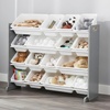 image:imageHumble Crew Toy Storage Organizer with 16 Removable Storage Bins for Kids Playroom 4Tier Toddler Toy Organization and Storage WhiteWhiteGreyWhite