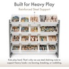 image:imageHumble Crew Toy Storage Organizer with 16 Removable Storage Bins for Kids Playroom 4Tier Toddler Toy Organization and Storage WhiteWhiteGreyWhite