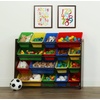 image:imageHumble Crew Toy Storage Organizer with 16 Removable Storage Bins for Kids Playroom 4Tier Toddler Toy Organization and Storage WhiteWhiteWalnutPrimary