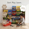 image:imageHumble Crew Toy Storage Organizer with 16 Removable Storage Bins for Kids Playroom 4Tier Toddler Toy Organization and Storage WhiteWhiteWalnutPrimary