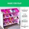 image:imageHumble Crew Toy Storage Organizer with 16 Removable Storage Bins for Kids Playroom 4Tier Toddler Toy Organization and Storage WhiteWhiteWhite and Pink