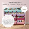 image:imageHumble Crew Toy Storage Organizer with 16 Removable Storage Bins for Kids Playroom 4Tier Toddler Toy Organization and Storage WhiteWhiteWhiteBluePinkPurple