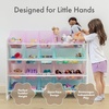image:imageHumble Crew Toy Storage Organizer with 16 Removable Storage Bins for Kids Playroom 4Tier Toddler Toy Organization and Storage WhiteWhiteWhitePurplePinkBlue