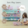 image:imageHumble Crew Toy Storage Organizer with 16 Removable Storage Bins for Kids Playroom 4Tier Toddler Toy Organization and Storage WhiteWhiteWhitePurplePinkBlue