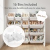 image:imageHumble Crew Toy Storage Organizer with 16 Removable Storage Bins for Kids Playroom 4Tier Toddler Toy Organization and Storage WhiteWhiteWhiteWhite