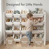 image:imageHumble Crew Toy Storage Organizer with 16 Removable Storage Bins for Kids Playroom 4Tier Toddler Toy Organization and Storage WhiteWhiteWhiteWhite