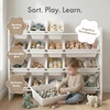 image:imageHumble Crew Toy Storage Organizer with 16 Removable Storage Bins for Kids Playroom 4Tier Toddler Toy Organization and Storage WhiteWhiteWhiteWhite