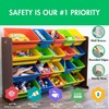 image:imageHumble Crew Toy Storage Organizer with 20 Removable Storage Bins for Kids Playroom 4Tier Toddler Toy Organization WhiteWhiteDark WalnutNeon Multi